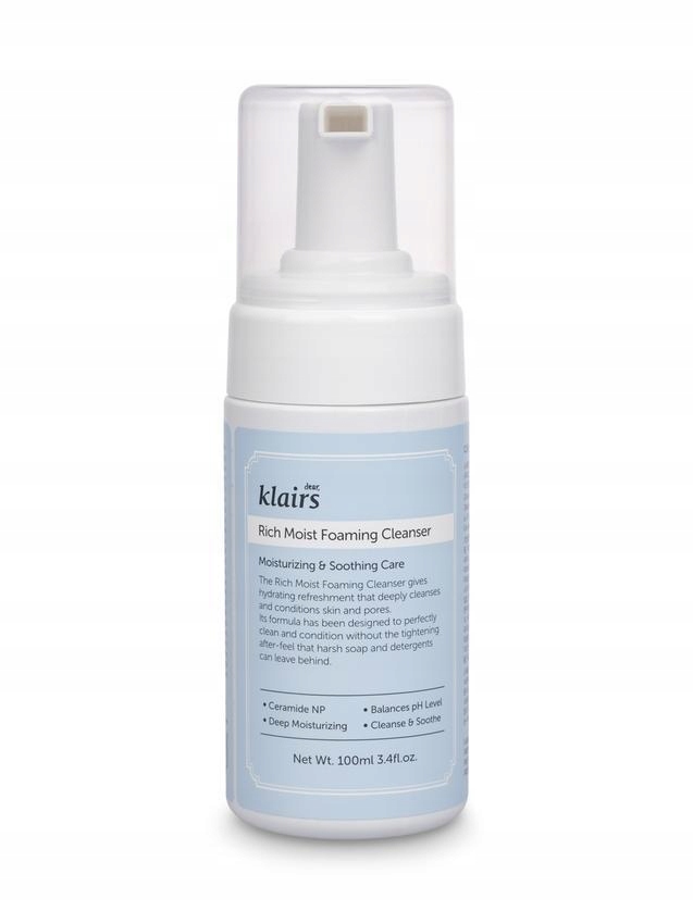 Klairs Rich Moist Foaming Cleanser 100 ml čisticí pěna