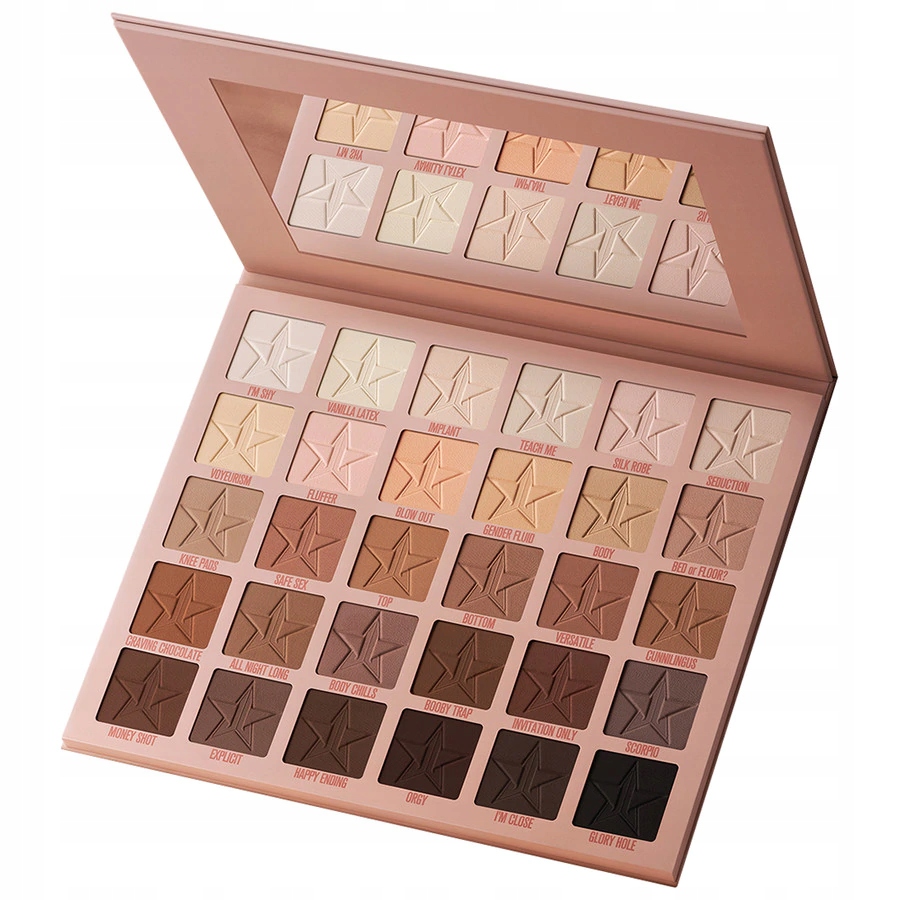 Jeffree Star Cosmetics Orgy – paleta 30 cieni do powiek nude i brąz