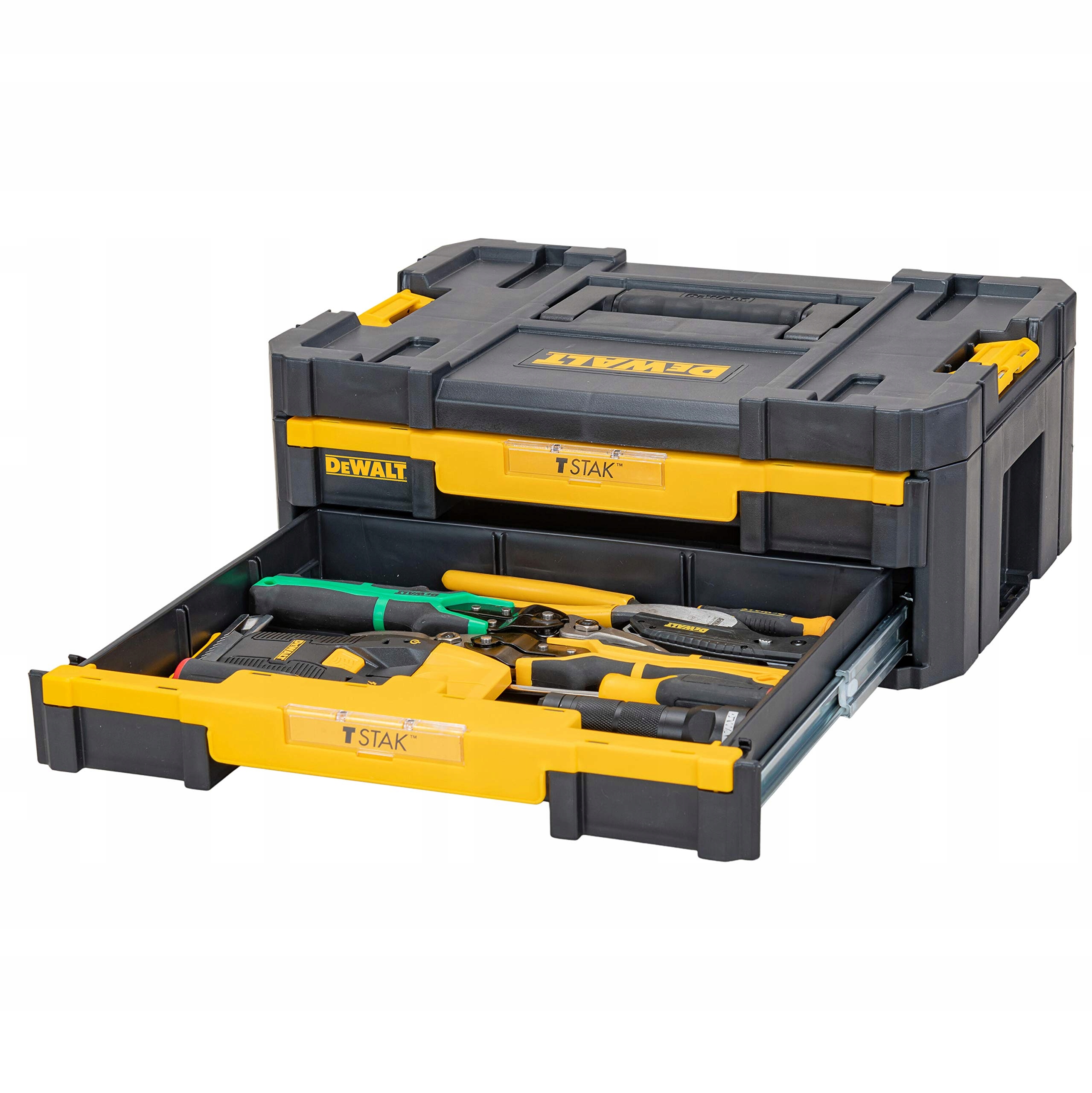 DEWALT T STAK Skrzynka Narzędziowa IV 2 Szuflady 19L 30kg Kombinowalna — miniatura 7