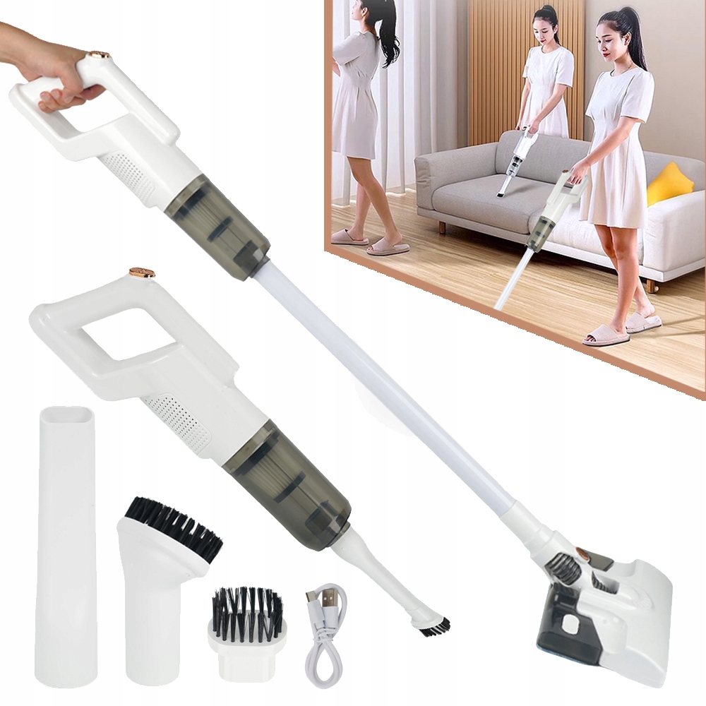 Ręczny Odkurzacz 7000PA, Odkurzacz Bezprzewodowy Mop Odkurzacz Samonośny