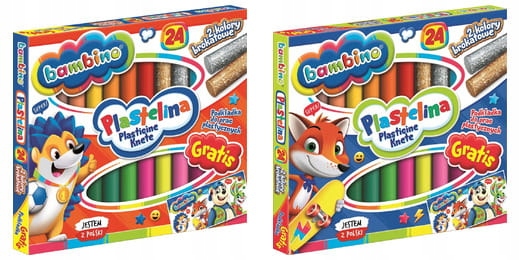 BAMBINO Plastelina 24 kolory - podkładka GRATIS