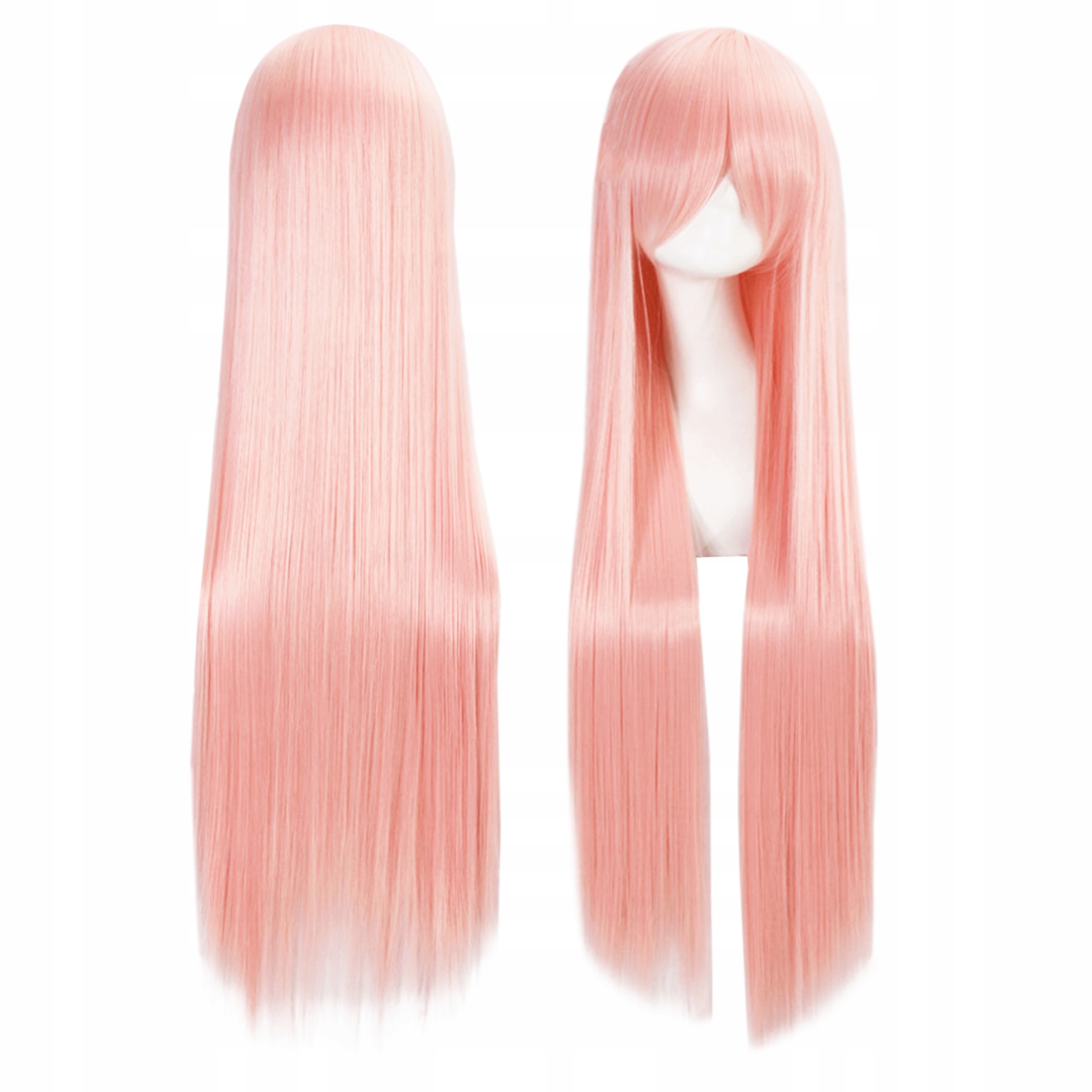 

Peruka różowa Grzywka Proste Włosy cosplay 100 cm