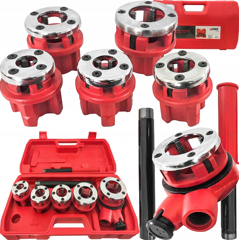 Hydrauliczna Gwintownica Do Rur Nasadki 5szt. 3/8 5/4" Grzechotka!