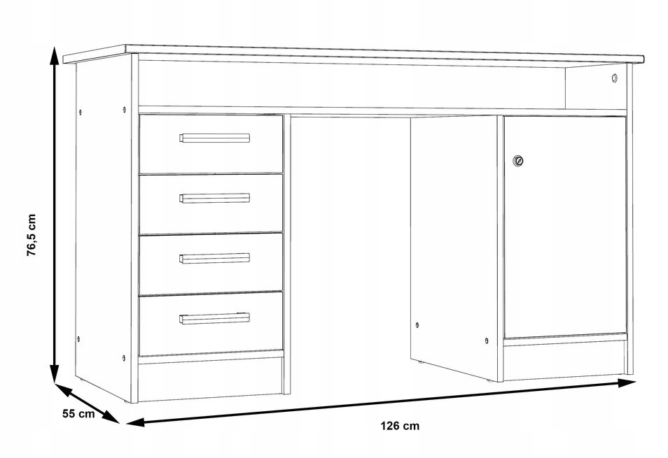 Biurko NET106 MT931, białe matowe, FORTE , GRATISY, szybko Kolekcja NET106
