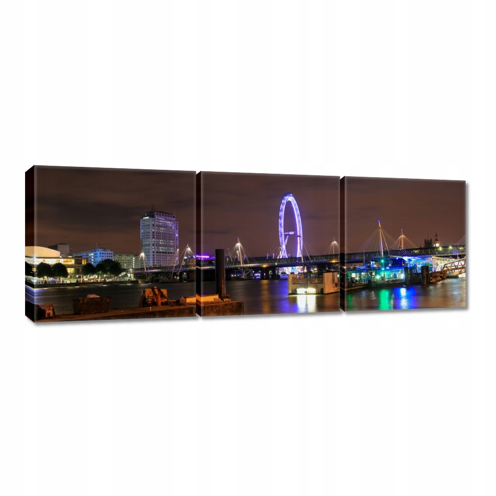 

Obrazy 60x20 Fioletowy London Eye