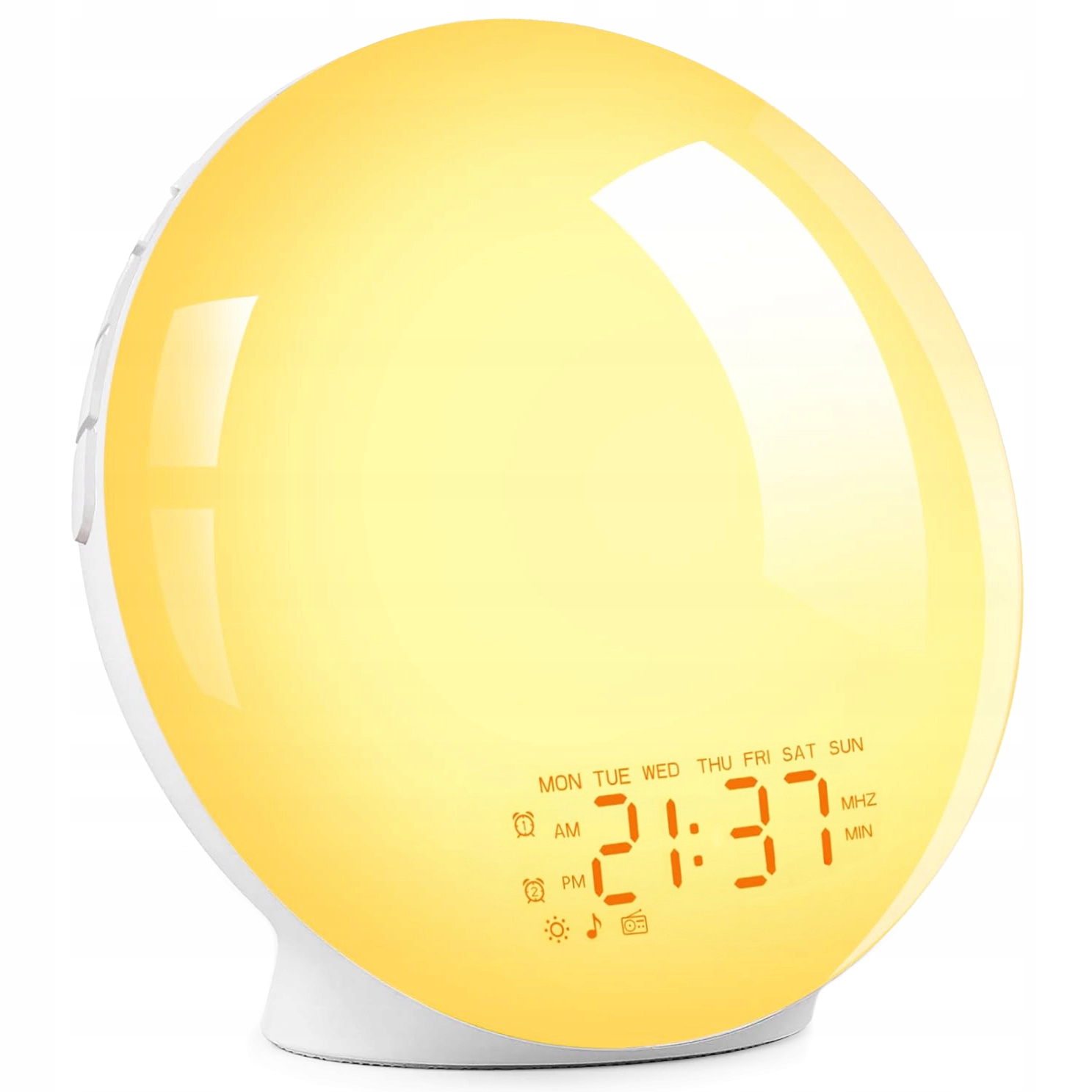 Světelný Budík Hodiny Zdřímnutí Noční Lampa Rádio Simulátor Východu Slunce