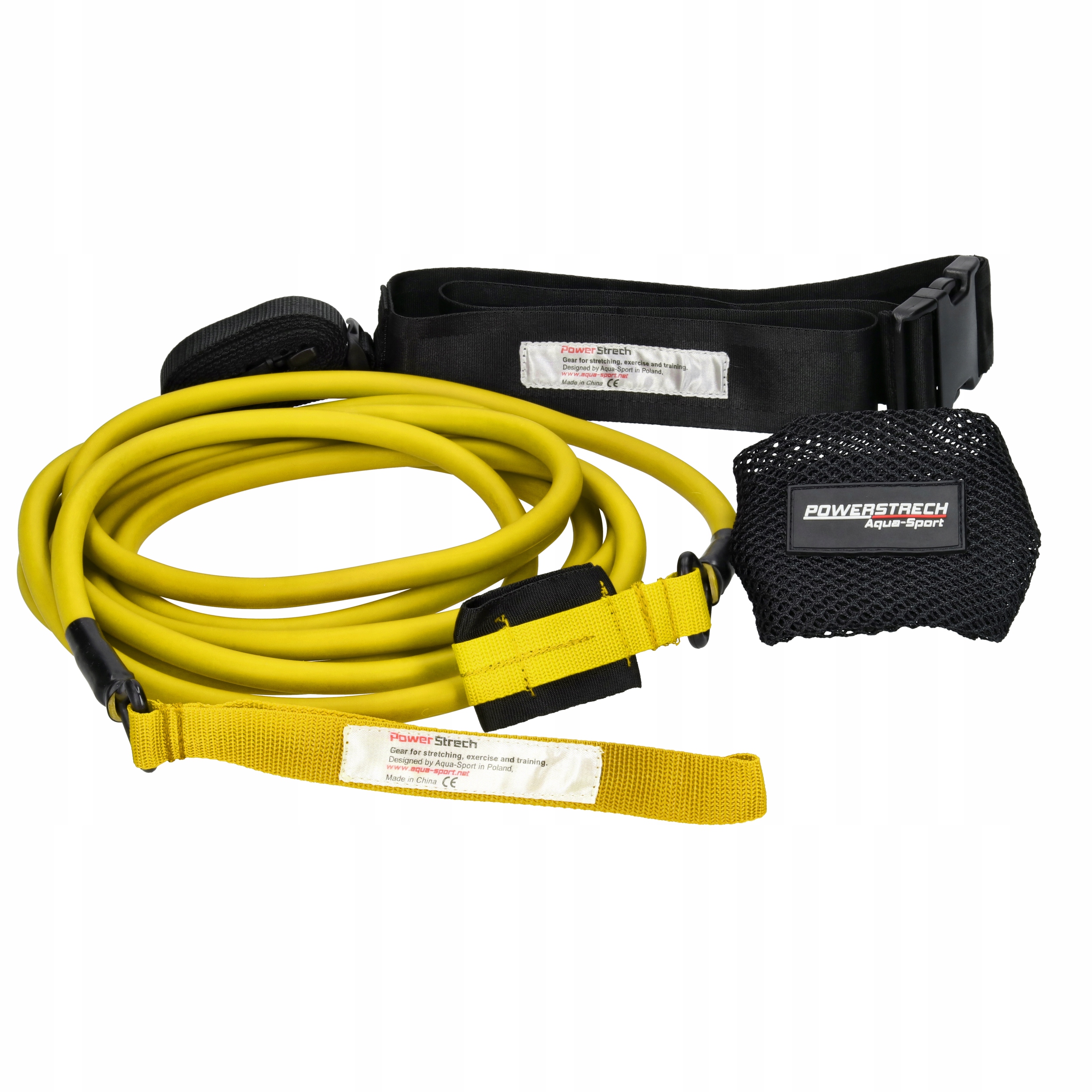 Odporová guma pro plavce do bazénu Aqua-Sport Powerstrech Long Belt Slider