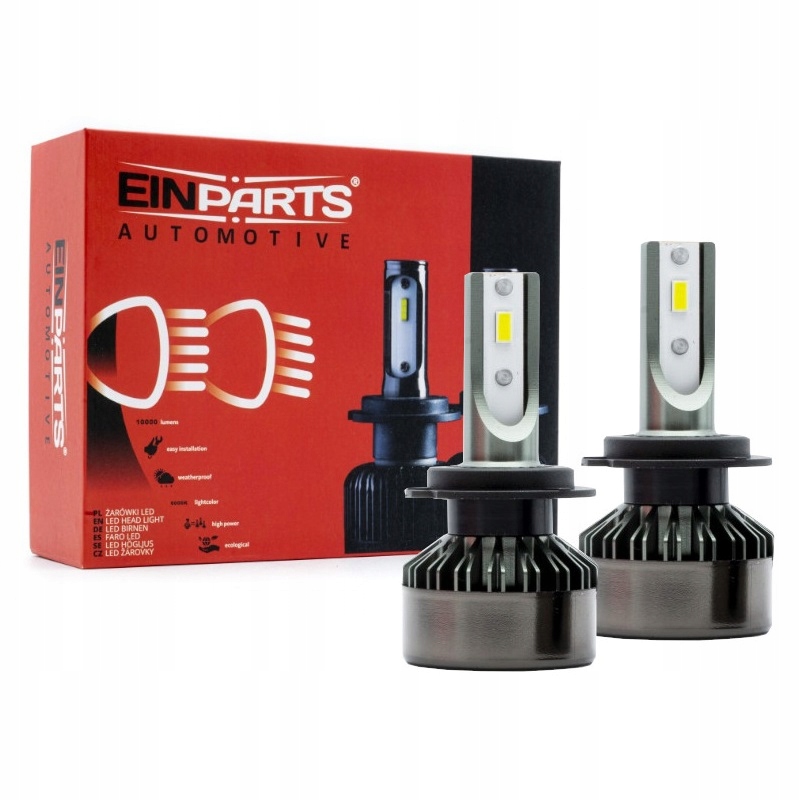Żarówki H7 Led Canbus 12V 10000 lm Einparts