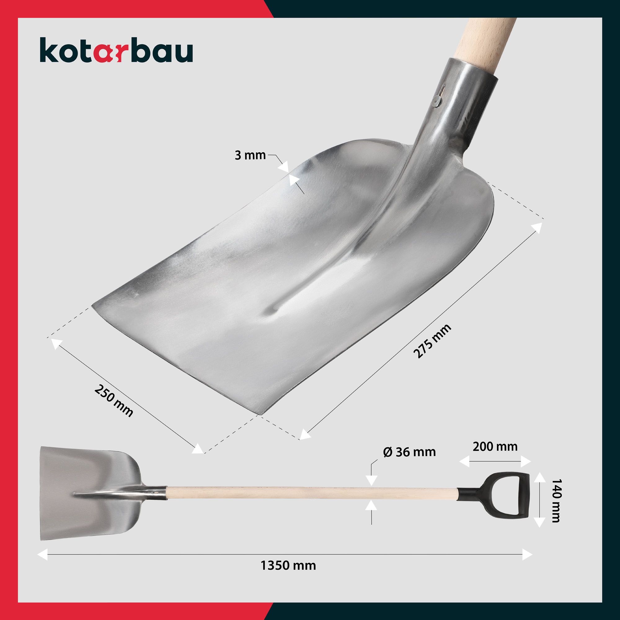 ŁOPATA NIERDZEWNA SZPADEL PIASKOWA PIASKÓWKA PIACH Długość narzędzia 135 cm