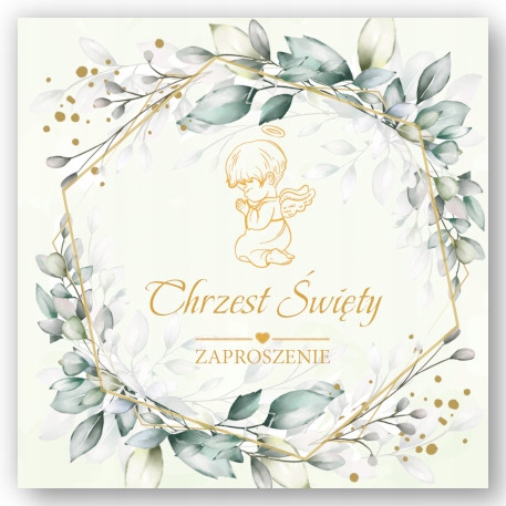 Zaproszenia na Chrzest z kopertą