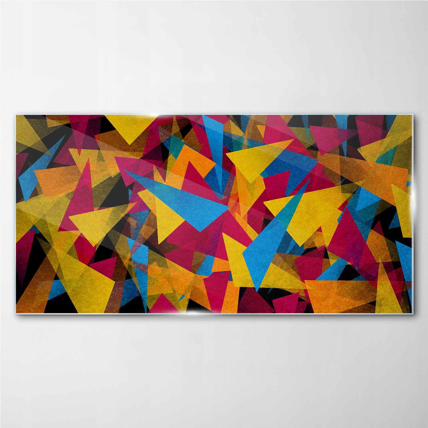 

Foto-obraz szklany Kolorowe trójkąty 140x70 cm