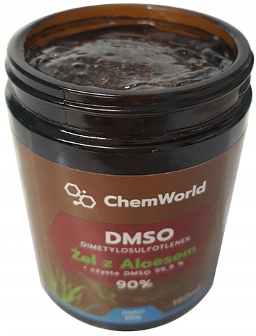 Żel DMSO 99,9% Moc 90% z Aloesem 190ml CZYSTE DMSO EAN 5903686848421