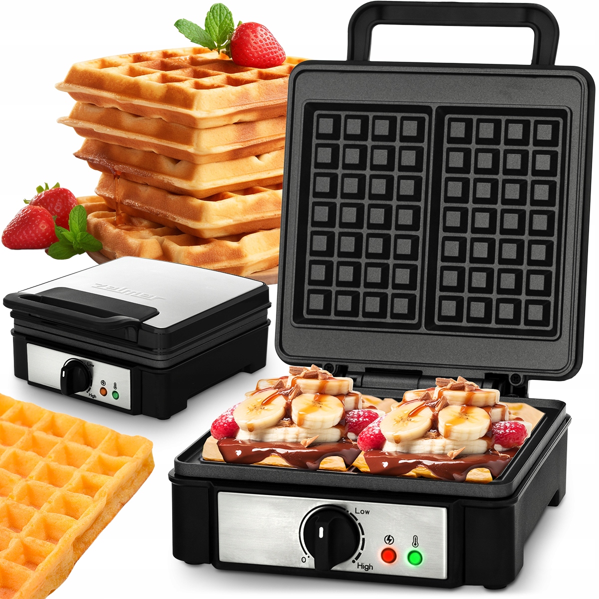 Vaflovač Zelmer ZWM0012 Vafle XXL, Nepřilnavý Povrch 1200 W