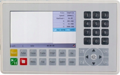 PLOTER LASEROWY LASER GRAWERKA CO2 5070 60W RUIDA PL LASER SOKÓŁ CW3000 Moc lasera 60 W