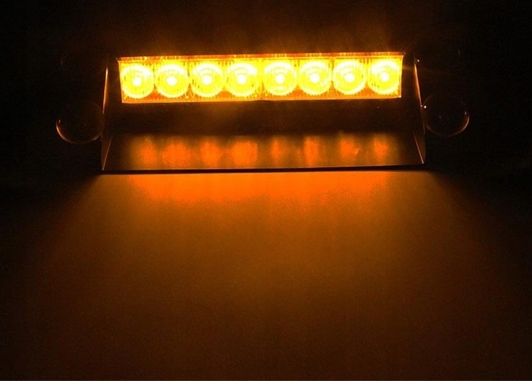 LAMPY OSTRZEGAWCZE LED STROBOSKOPY POMARAŃCZOWE LAWETA STROBOSKOP NA SZYBĘ Napięcie 12-12 V