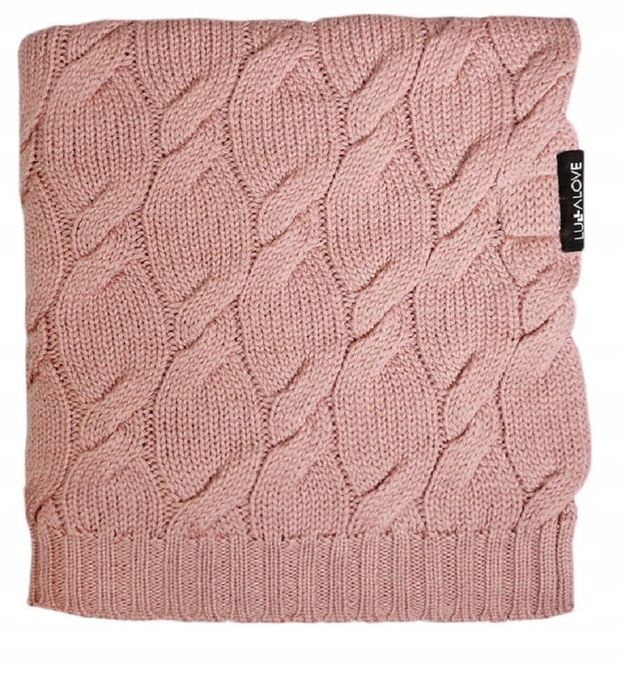 LULLALOVE KOCYK Z WEŁNY MERINO 80X100 PREMIUM PINK