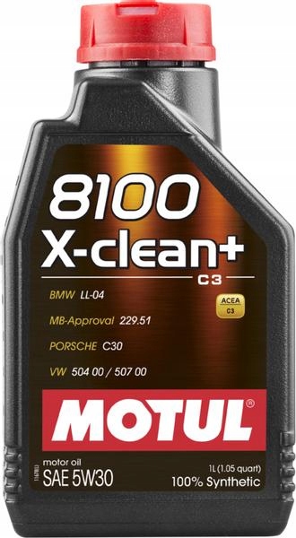 

Motul 8100 X-clean+ 5W30 Sm/cf C3 1L