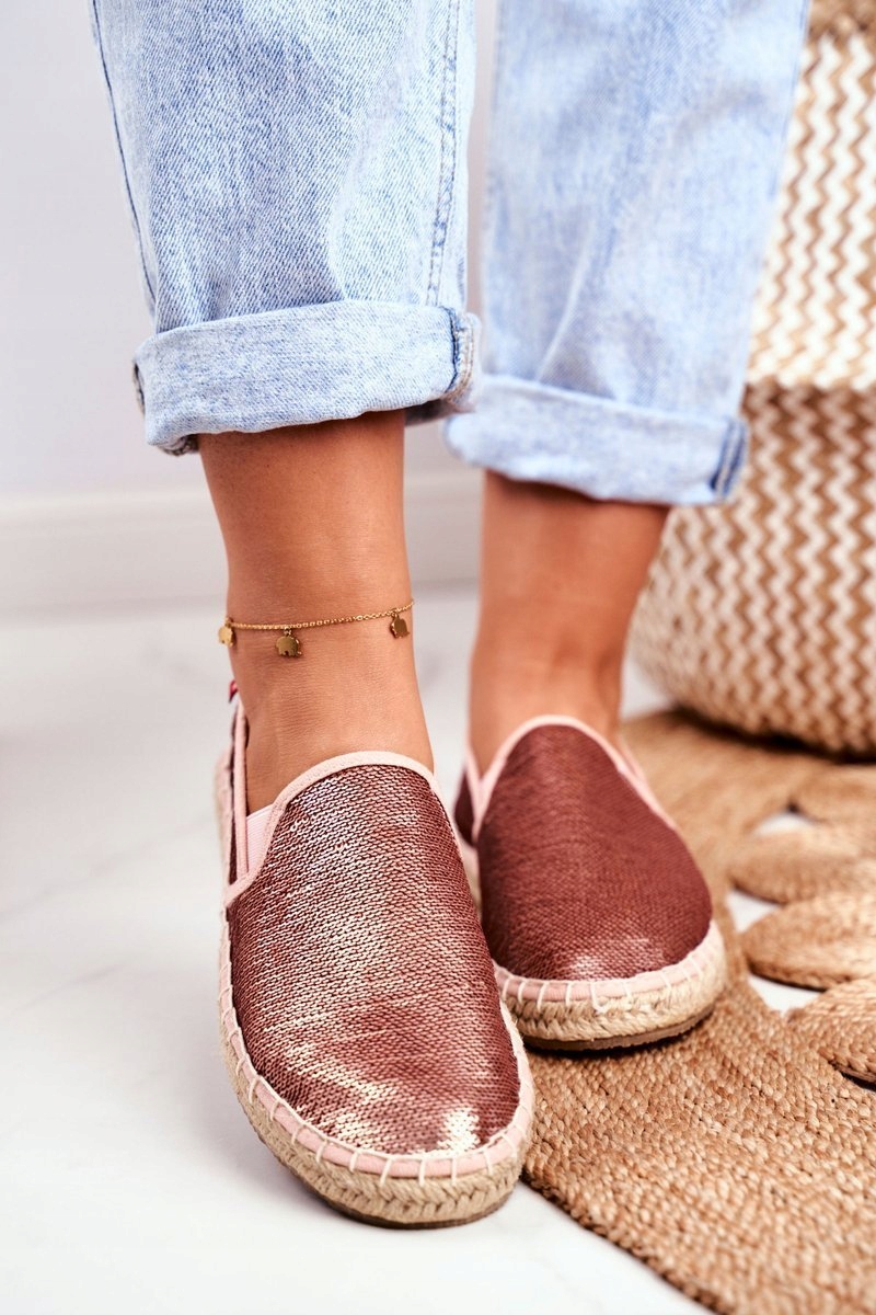 RÓŻOWE ESPADRYLE CEKINY BIG STAR DD274A143 38 Marka Big Star