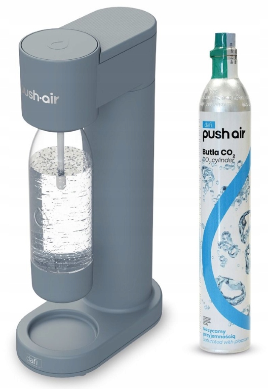 Dafi PushAir Szódakészítő Gép CO2 patronnal + palack 0,7l Acél EAN (GTIN) 5906599502053
