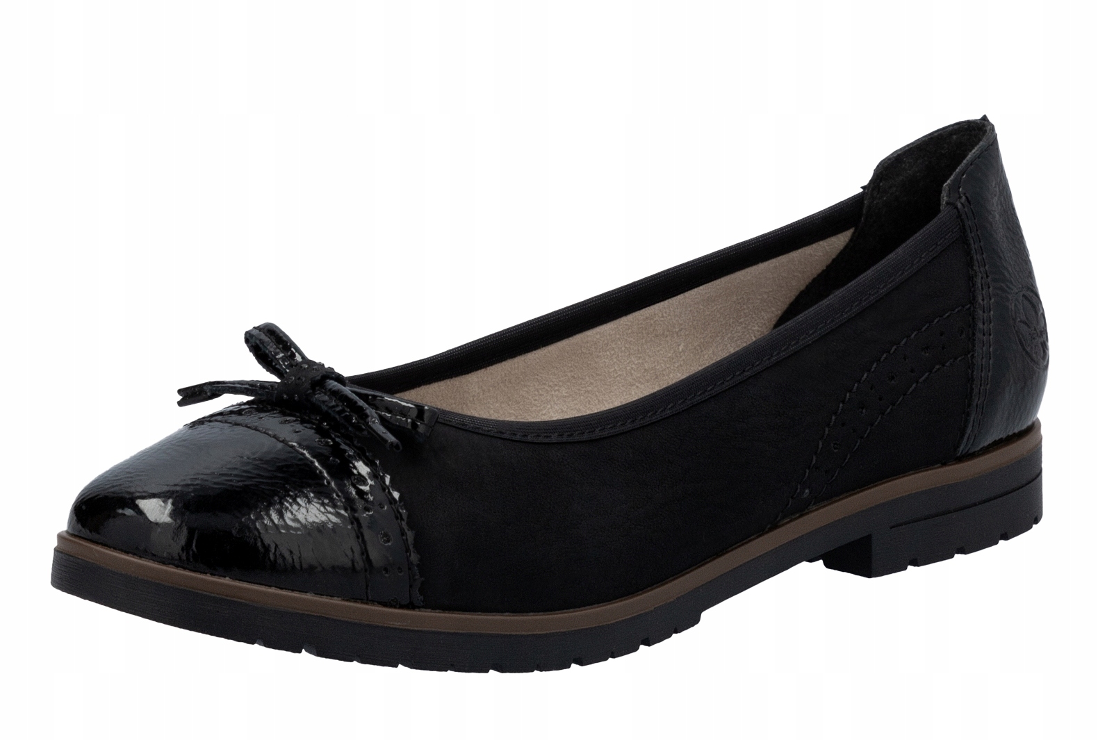Rieker 45358-00 vel.38 černé polobotky baleríny lodičky