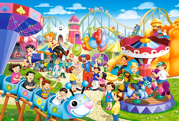 

Puzzle Maxi 40 Park Rozrywki Karuzela 4+ Castor