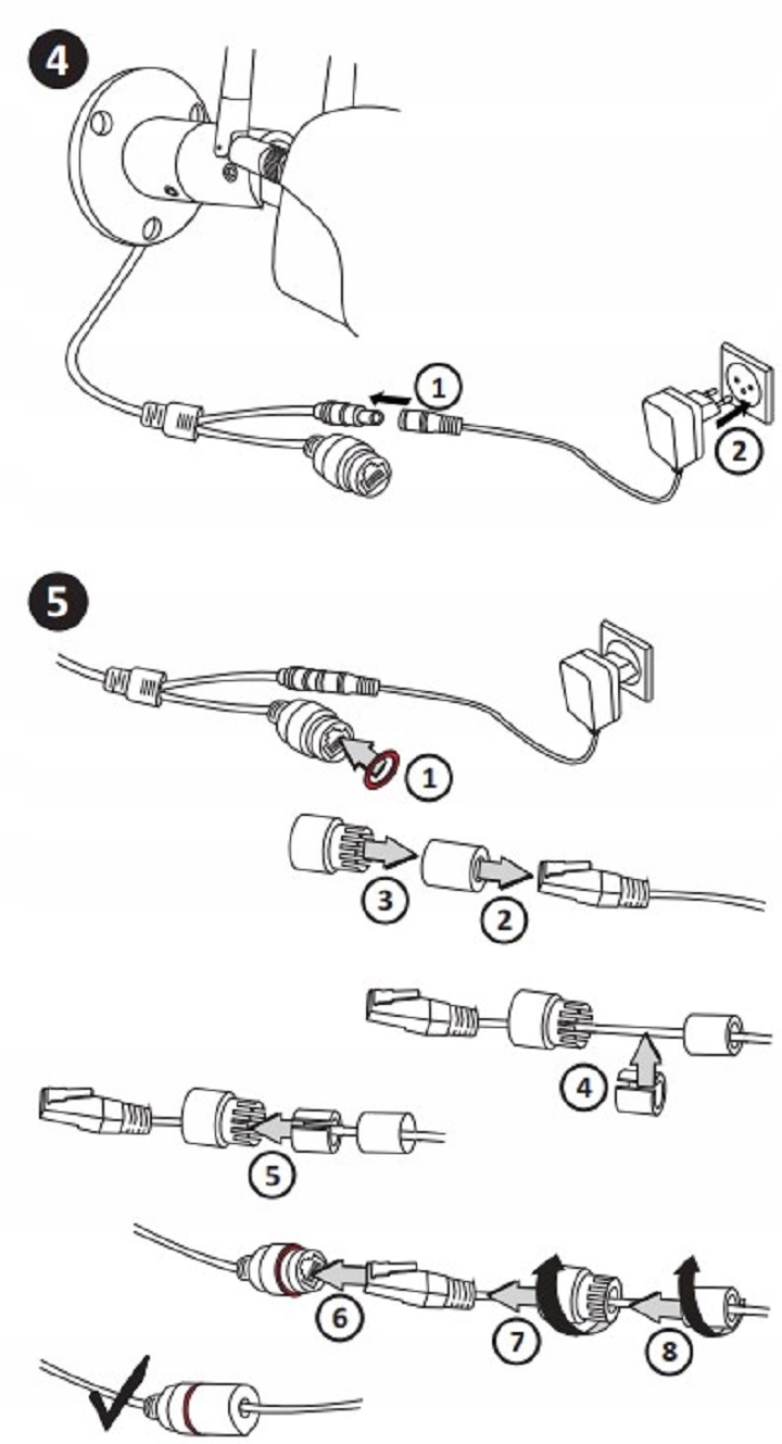 Kamera zewnętrzna Smart WiFi Tuya + PIR IP65 Obudowa inna