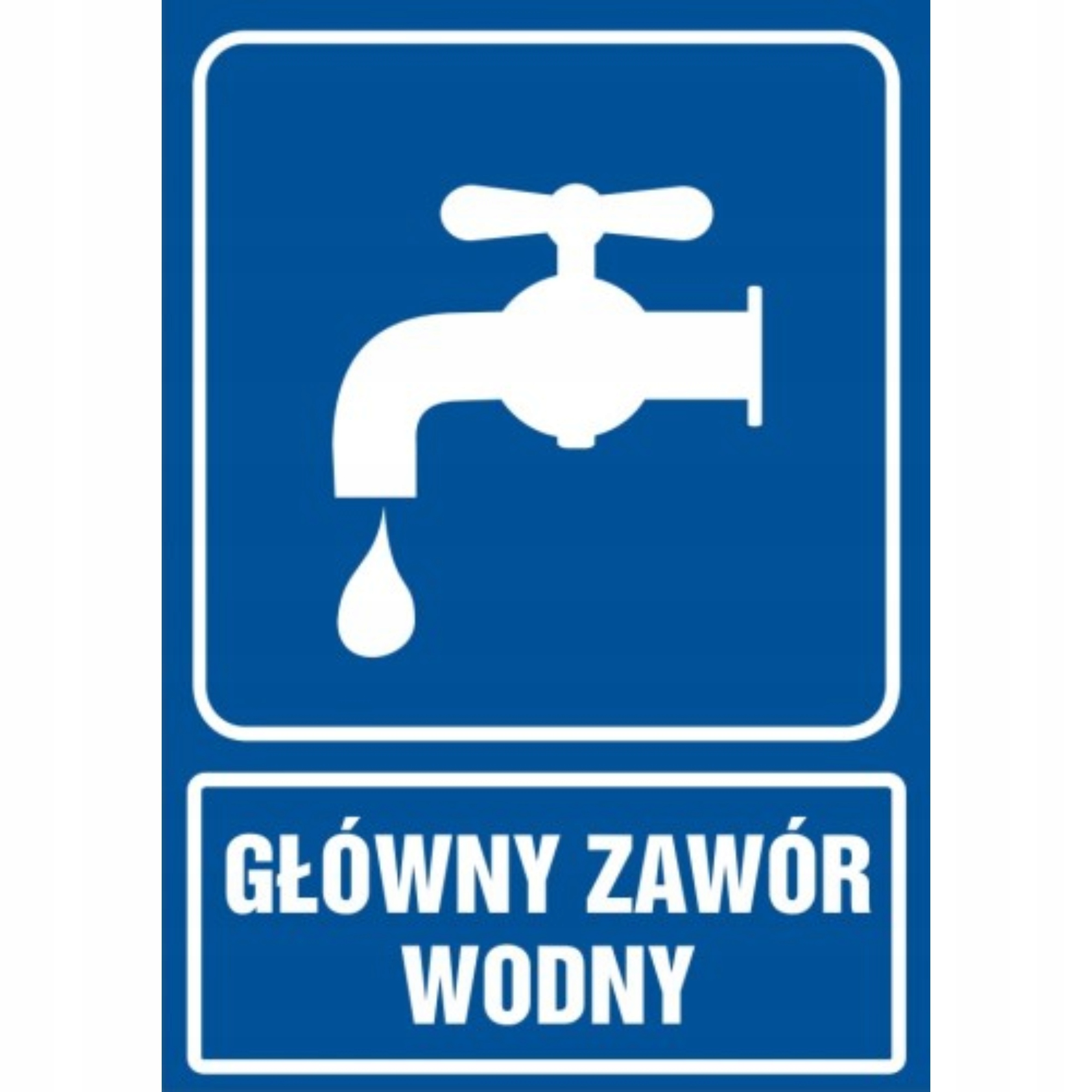 

Znak tabliczka Pcv 14,8x21 cm Główny zawór wodny
