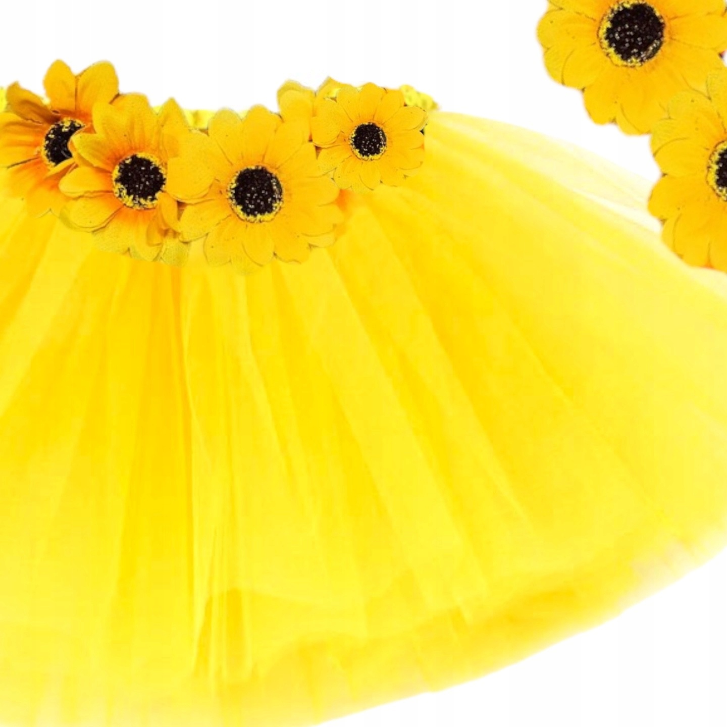 STRÓJ PANI WIOSNA KWIATEK SŁONECZNIKI SPÓDNICZKA + OPASKA Motyw Wróżka