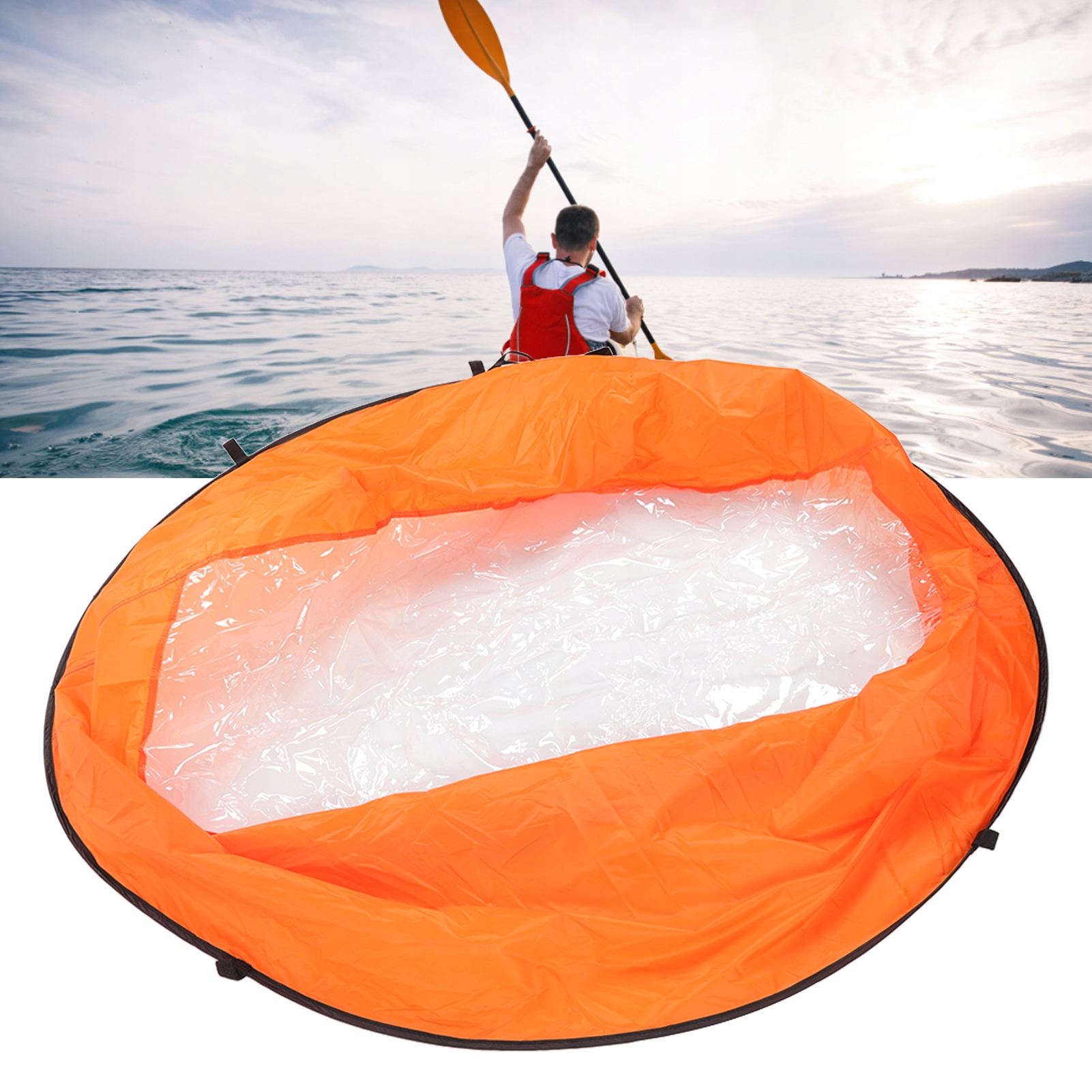 SKŁADANY ŻAGIEL KAJAKOWY SCOUT WIATR Z WIOSŁEM Marka bez marki