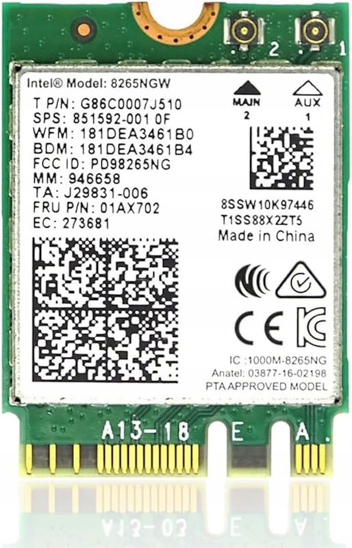 Karta sieciowa WiFi + Bluetooth 4.2 Intel 8265NGW