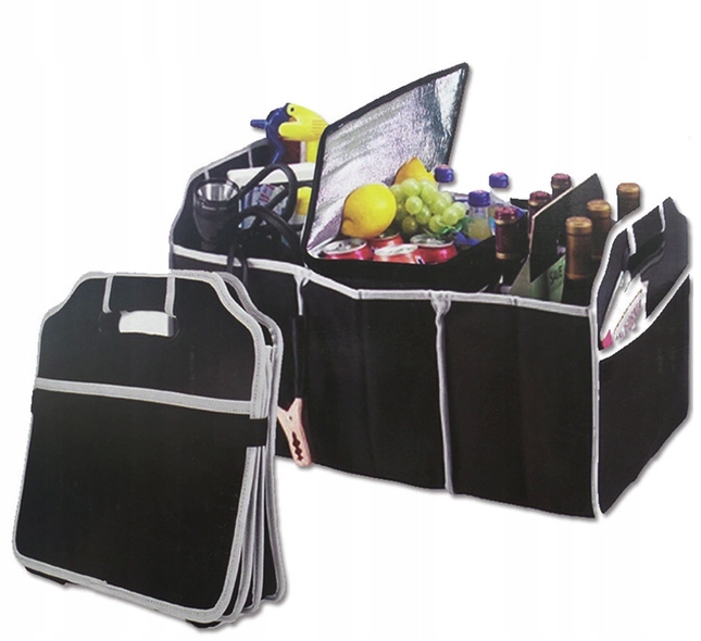 Duży Organizer do Bagażnika Samochodu Torba Auta Kufer Samochodowy Składany