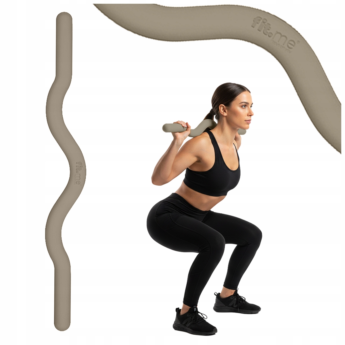 Sztanga Obciążeniowa Łamana Silikonowa Do Ćwiczeń Fitness Pilates 6.8 Kg