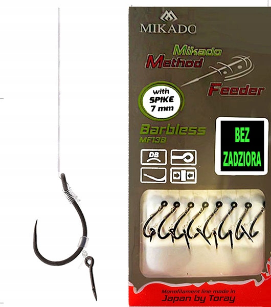 Haczyk Mikado Method Feeder igła Bez Zadziora 10 0,20