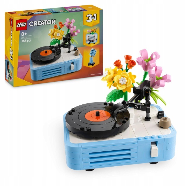 Lego Creator 3v1 31172 Gramofon s květinami Stavebnice Květiny Květina 366