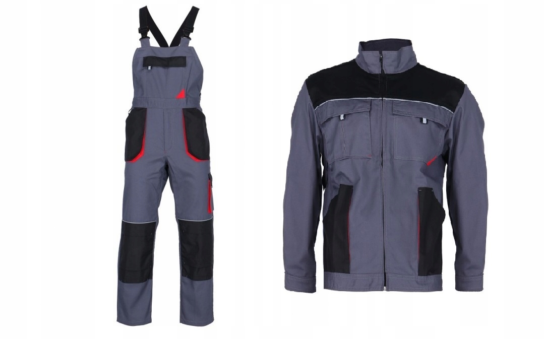 UBRANIE ROBOCZE MĘSKIE OGRODNICZKI + KURTKA 44