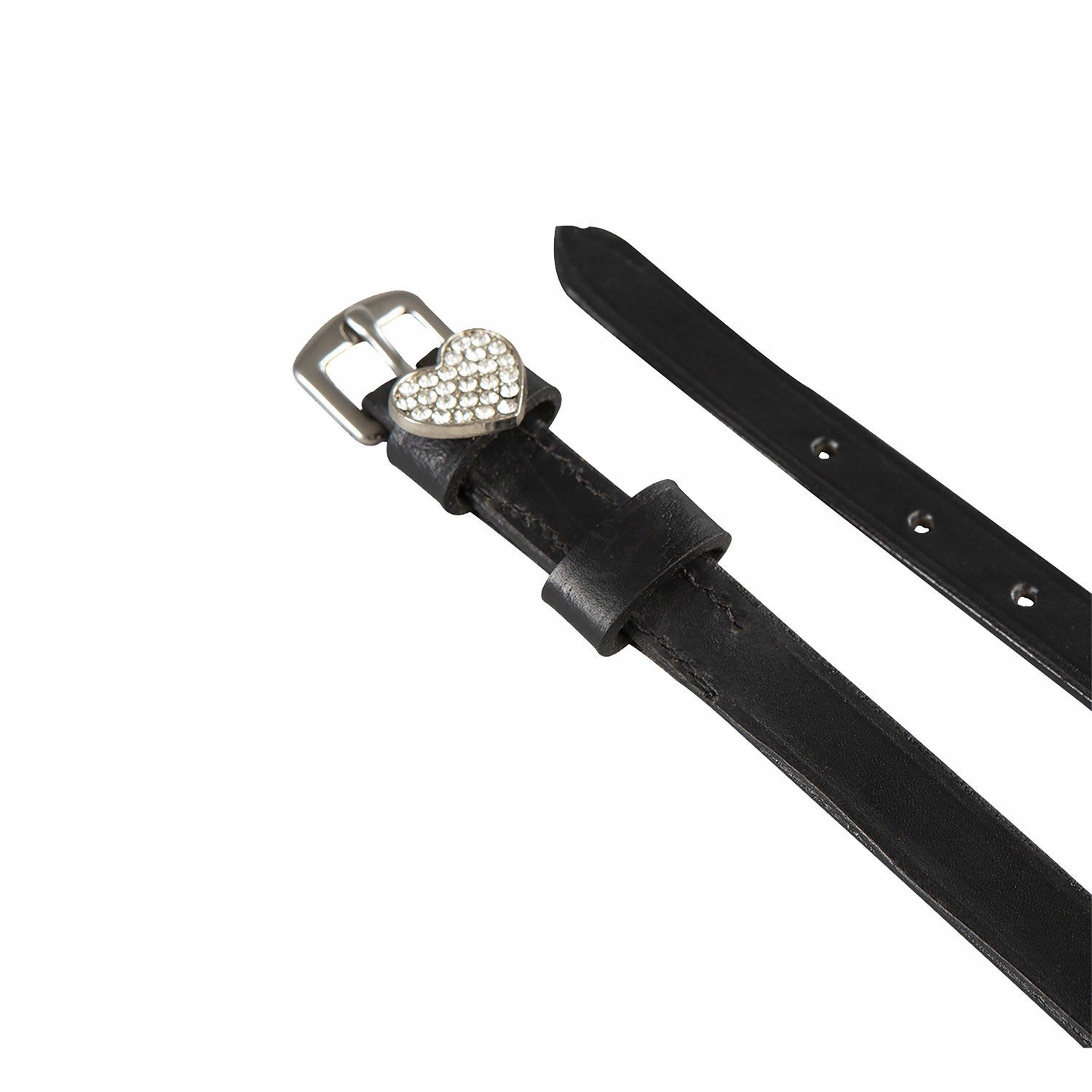 Equestro Skórzane paski do ostróg hearts black
