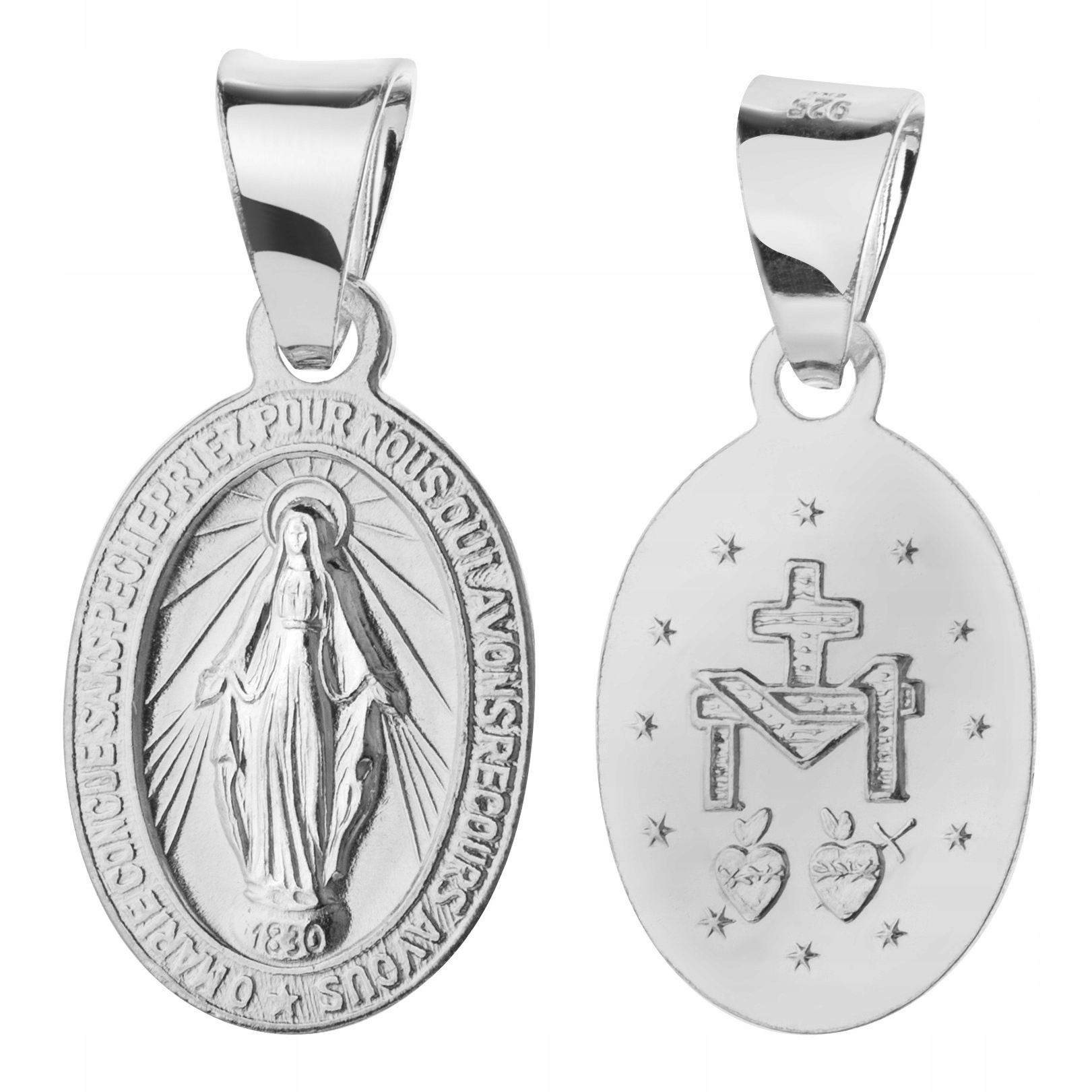 

Cudowny Srebrny Medalik Matka Boska Niepokalana