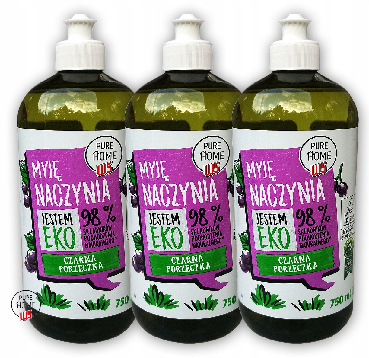 

Płyn Do Mycia Naczyń W5 Pure Home 3x750ml