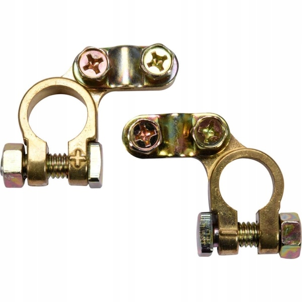 

Zestaw Klem Mosiężnych Do Akumulatora Plus I Minus