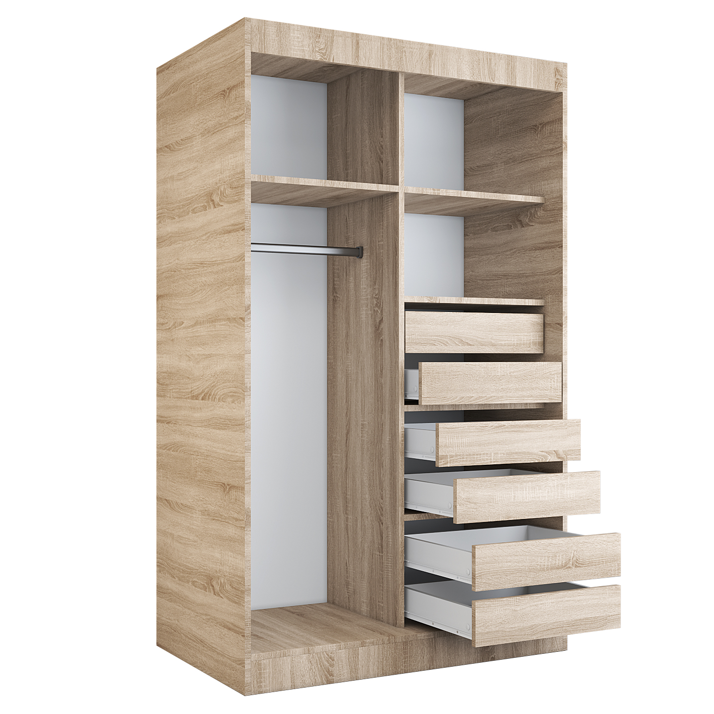 2 Szuflady do szafy przesuwnej 120cm Marka inna