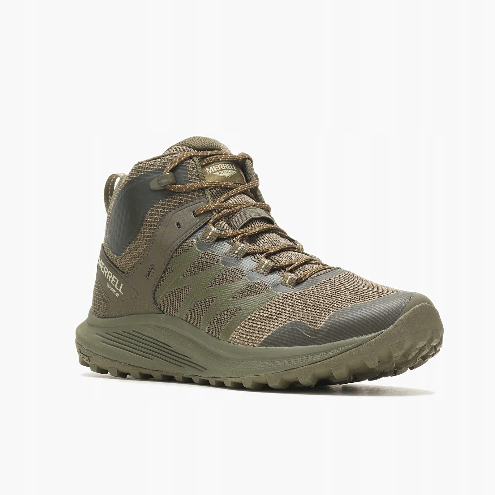 Merrell Trekové boty Nova 3 Tactical MID Wp 40 Dark Olive
