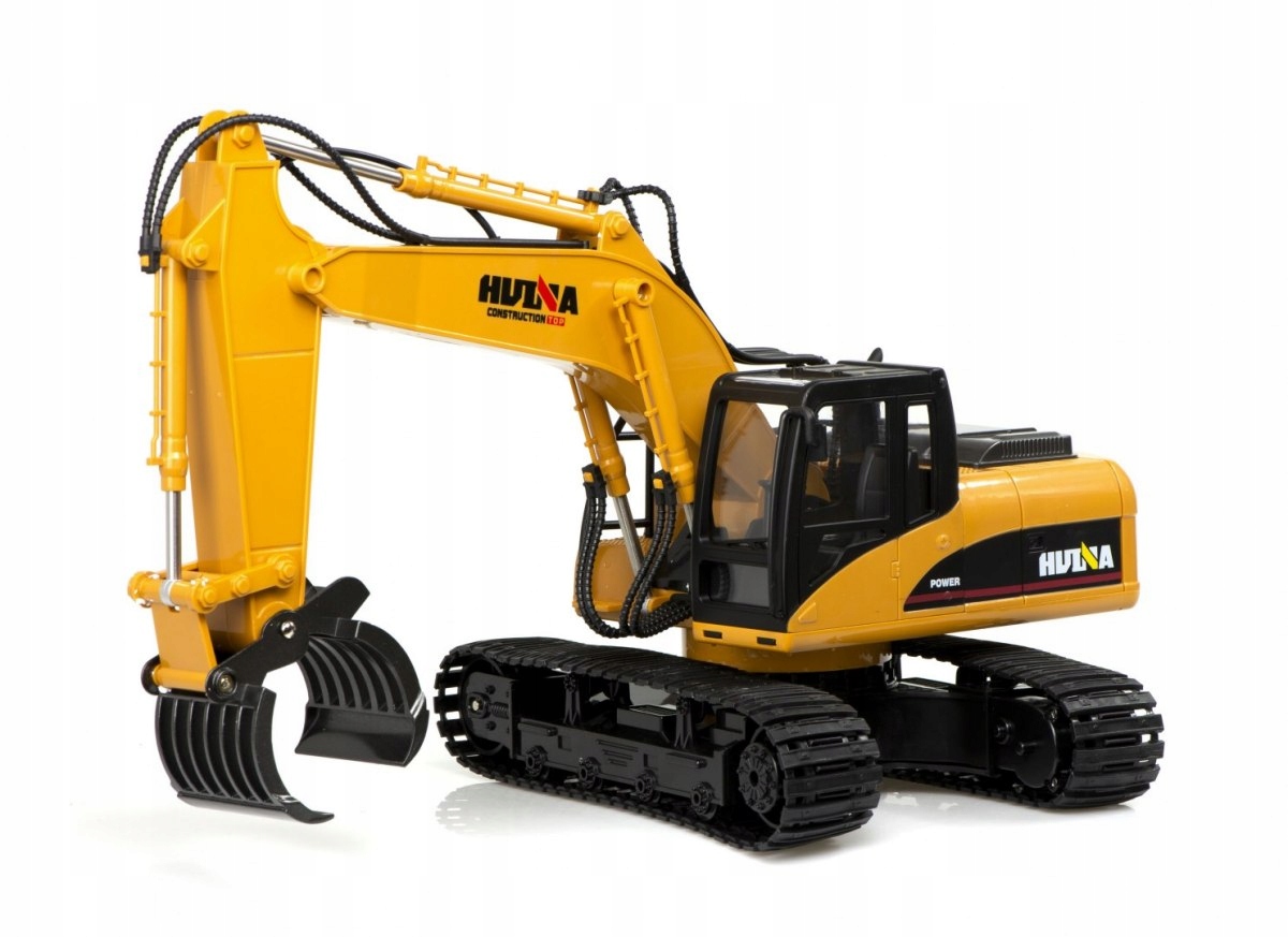 MOCNA KOPARKA ZDALNIE STEROWANA GĄSIENICOWA RC + CHWYTAK 2w1 METAL + PILOT Skala 1:14