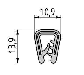 Osłona krawędzi PVC zakres grubości 1,5-2,5mm Marka inna