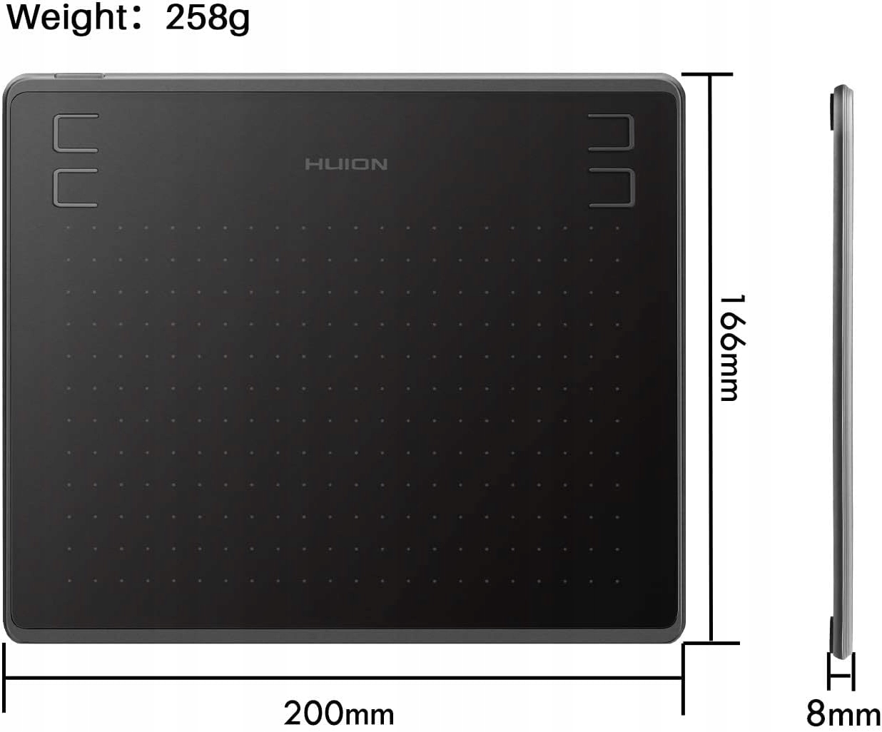 Tablet 6x4 Palce 8192P Dotykové Pero Usb 4 Klávesy Android Windows Mac