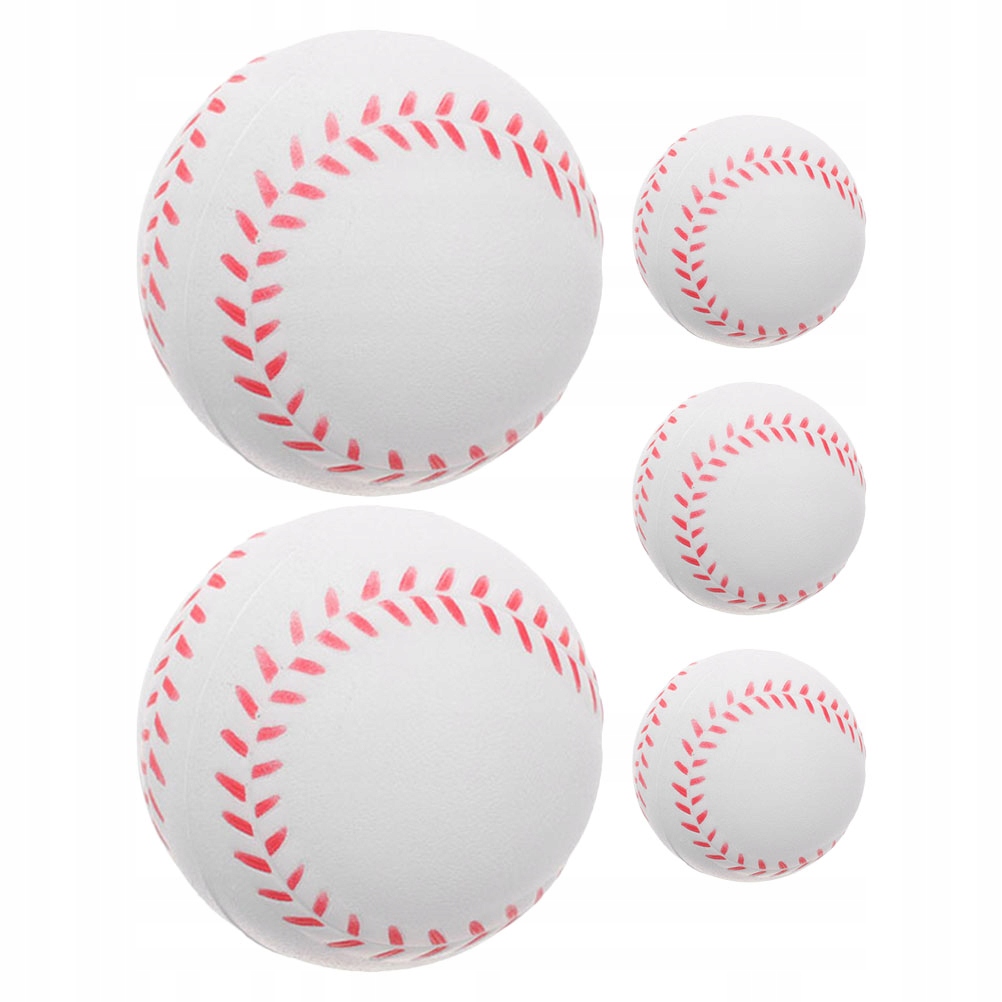 5 Szt. Miękkich Piłek Baseballowych Z Pu Do Treningu I Zabawy