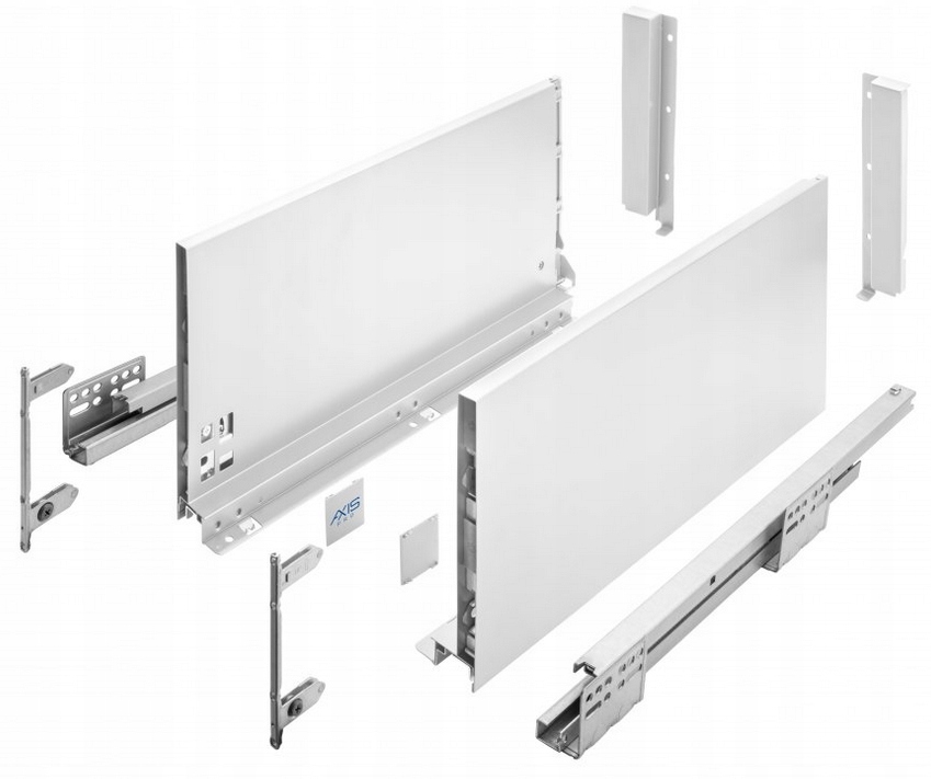 Szuflada GTV AXIS PRO Bardzo Wysoka L500 H199 Biała Cichy Domyk Wysuw 500D1