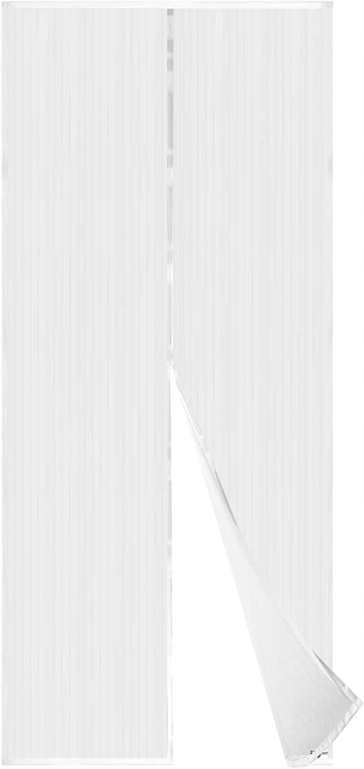 Moskitiera APALUS MAGNETYCZNA BIAŁA ZASŁONA DO DRZWI 240 x 120 / 120 cm