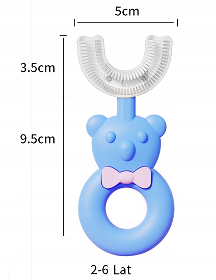 Szczoteczka silikonowa do zębów U dla dzieci 2-6 Rodzaj manualna