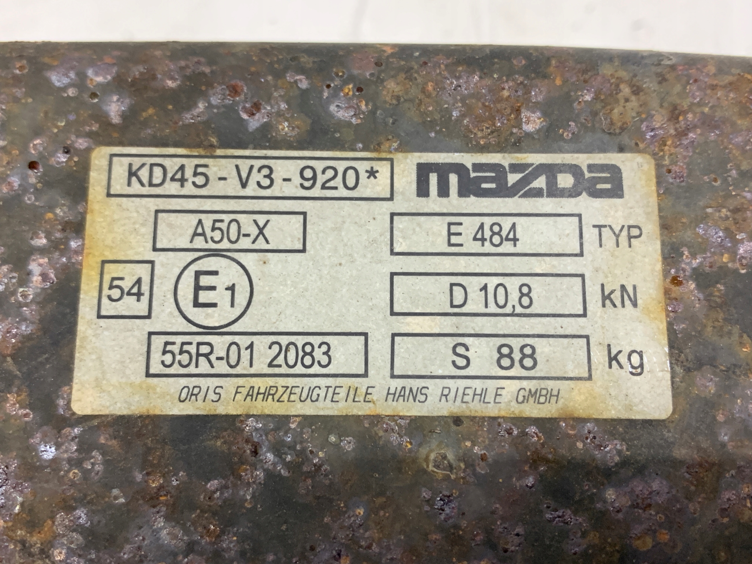 Gancio traino KD45-V3-920B MAZDA CX5 CX-5 e LIFT (2012-2017) 2.2SKY