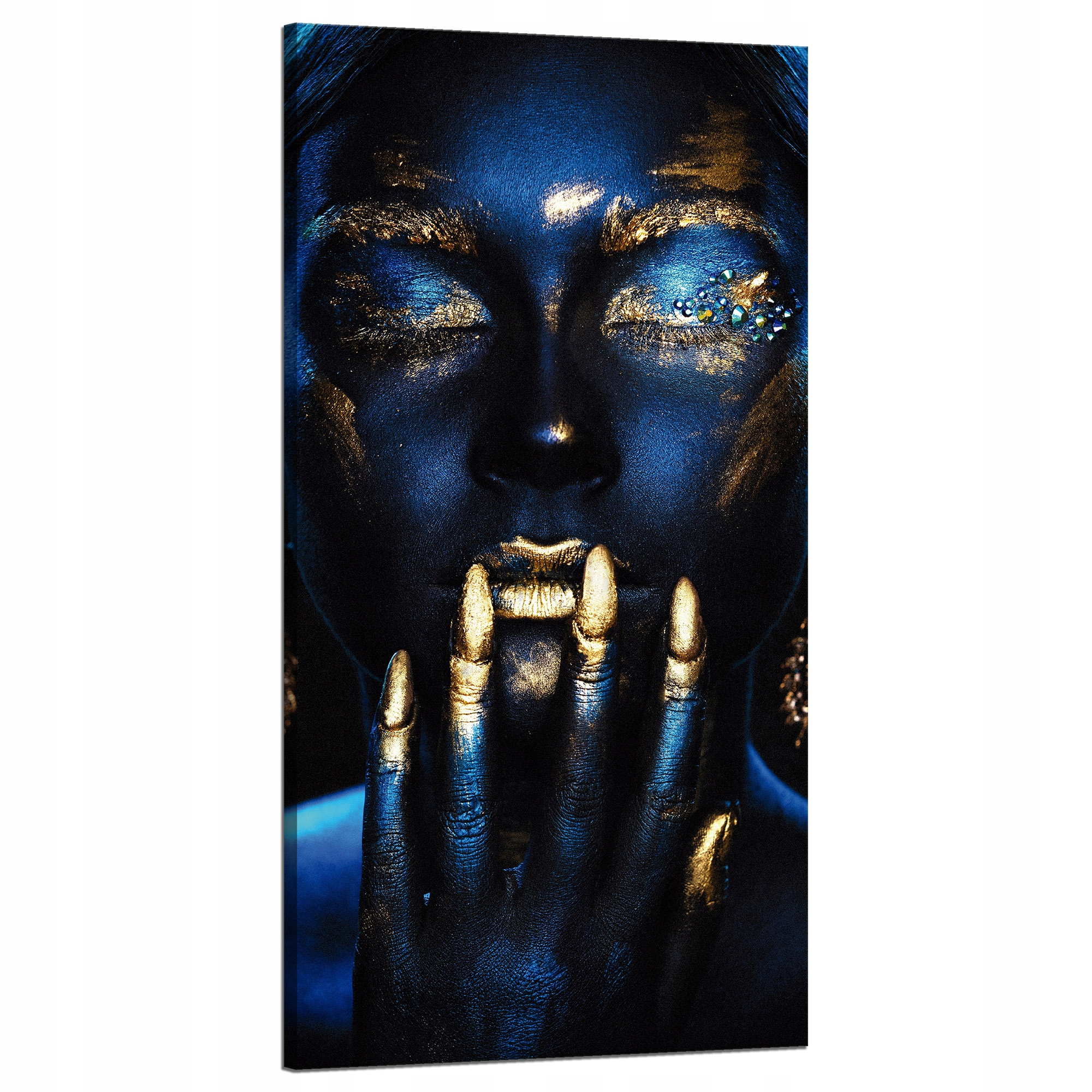 Obraz na plátně Pózující žena Zlaté prsty Umění 60x120 cm